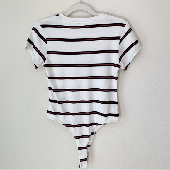 NWT RE/DONE Striped cotton-jersey bodysuit - Picture 2 of 4